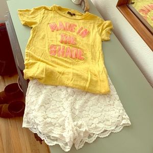 JCrew “made in the shade” linen tee shirt xs